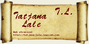 Tatjana Lale vizit kartica